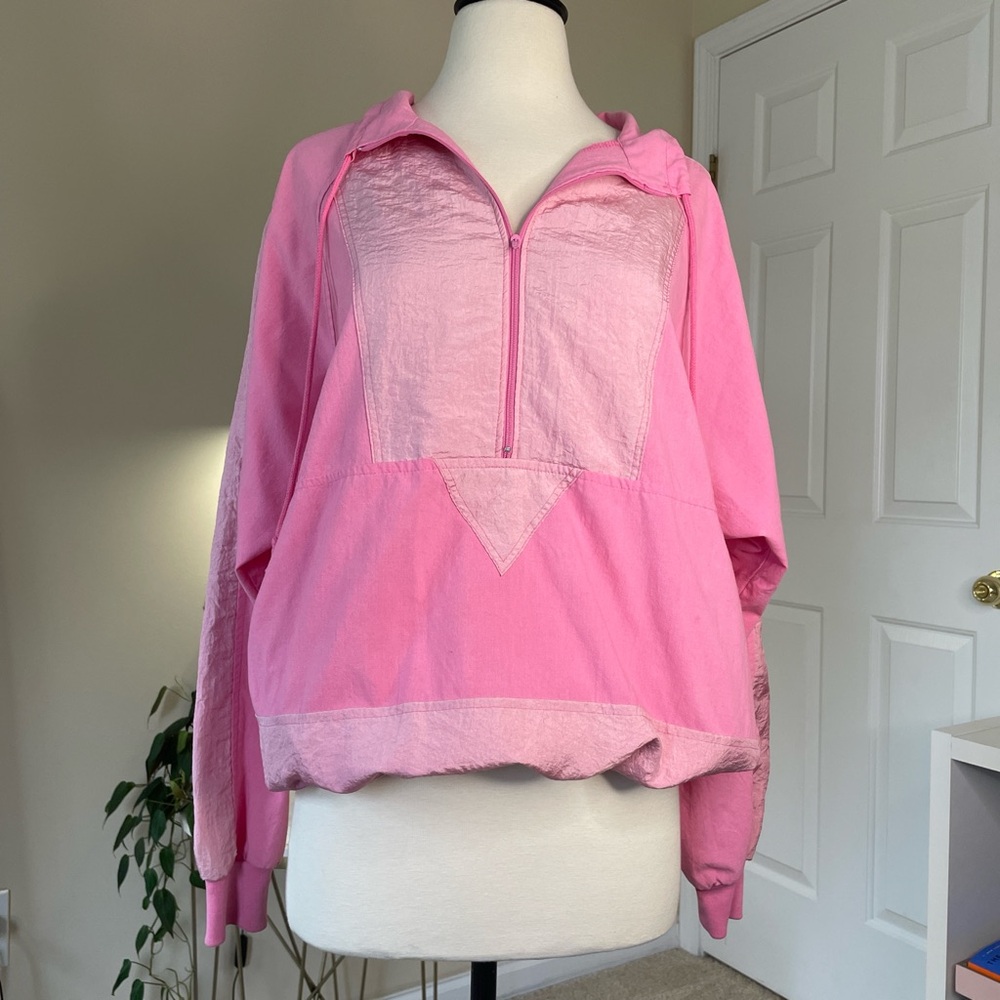 Vintage Great Cavalier by St Paul Bright Pink Pullover with Zipper Size L/XL